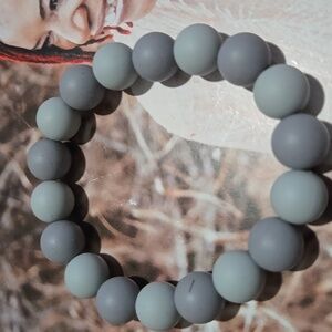 Gray Beaded Bracelet